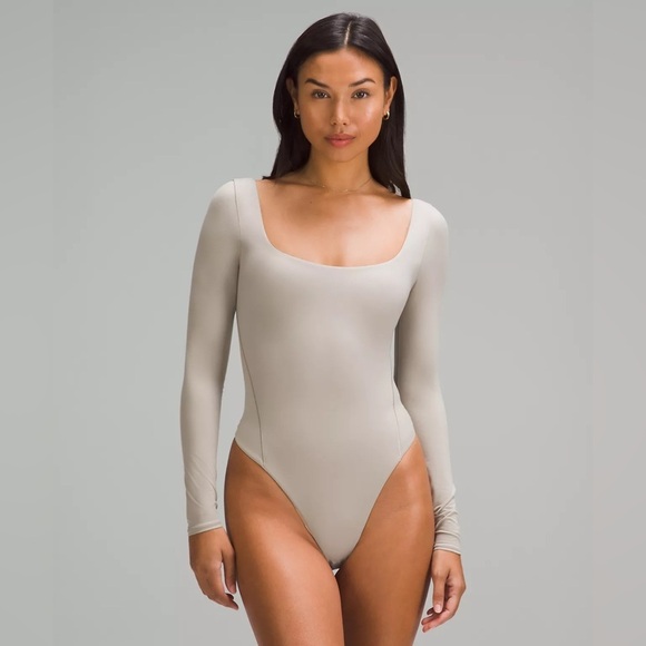 Wundermost Ultra-Soft Nulu Square-Neck Long-Sleeve Bodysuit medium - Picture 2 of 6